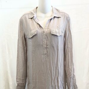 JAMES PERSE Beige Double Layered Shirt Dress 1 S $200